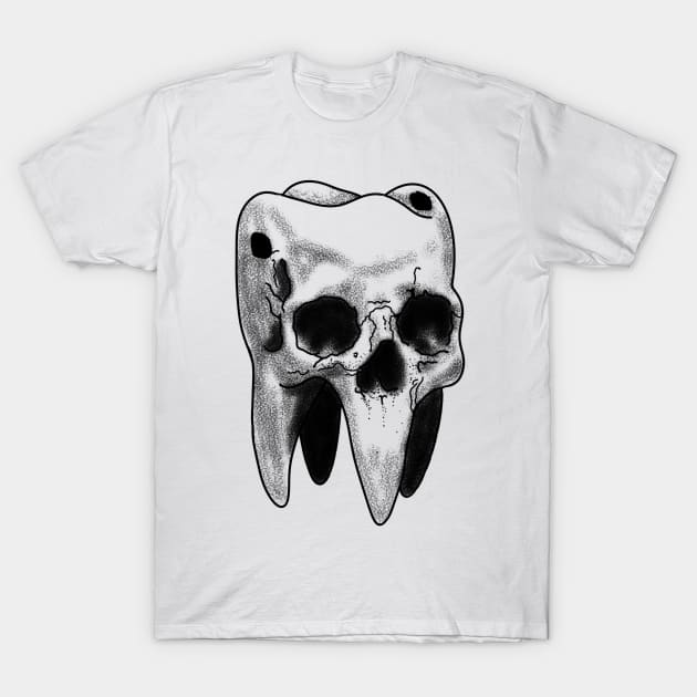 tooth skull T-Shirt by Moto-MotoMolina